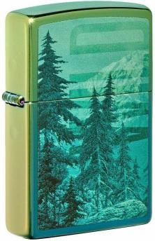  Zippo Mountain Design High Polish Teal 49461 lighter