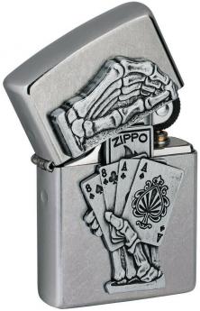  Zippo Dead Mans Hand Emblem 49536 lighter
