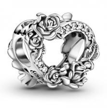  Pandora Open Heart & Rose Flowers 799281C01 beads