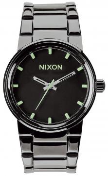  Nixon Cannon Polished Gunmetal Lum A160 1885 watch