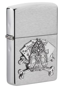  Zippo Card Skull Emblem 49293 lighter