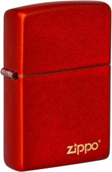  Zippo Metallic Red Zippo Logo 49475ZL lighter