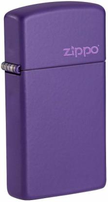  Zippo Slim Purple Matte Logo 1637ZL lighter
