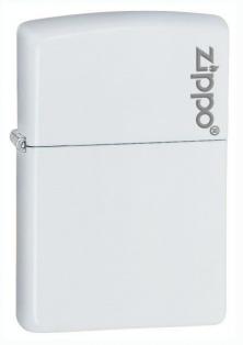 Zippo Logo White Matte 214ZL lighter