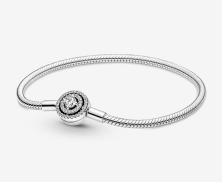  Pandora Moments Halo Snake Chain 590038C01-19 bracelet