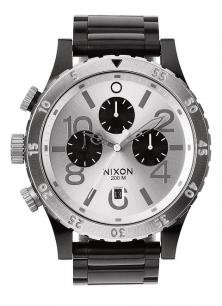  Nixon 48-20 Chrono Black/Silver A486 180 watch