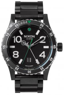 Nixon Diplomat SS Black Silver Green A277 1421 watch