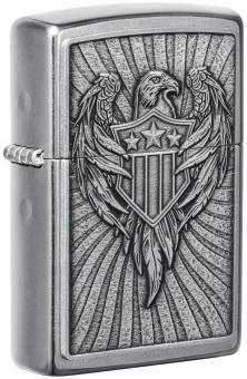  Zippo Eagle Shield Emblem Design 49450 lighter