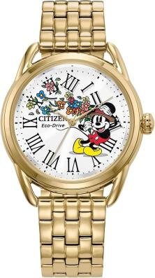  Citizen FE7093-57W Eco-Drive Disney Mickey Mouse Flowers watch