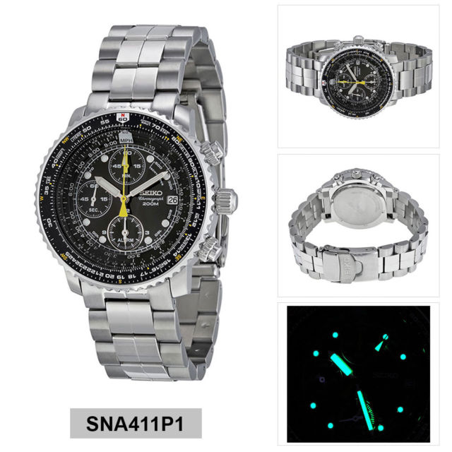 Seiko SNA411 SNA411P1 Flightmaster Pilot watch iWatchery