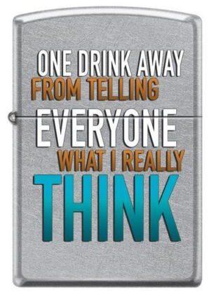 Zippo One Drink Think 0421 lighter