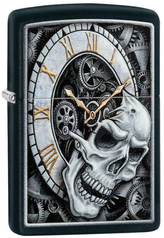  Zippo Skull Clock 29854 lighter