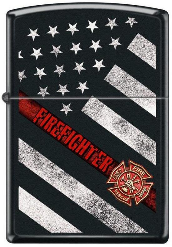  Zippo Fire Fighter Flag 4953 lighter