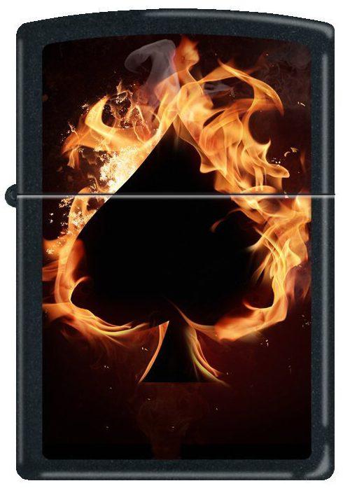Zippo Ace of Spades - Flaming 0242 lighter