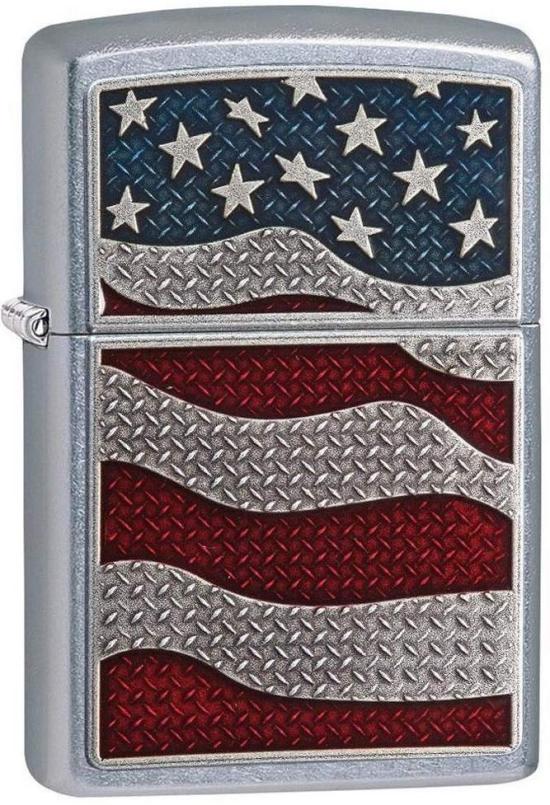 Zippo 29513 Diamond Plate Flag lighter