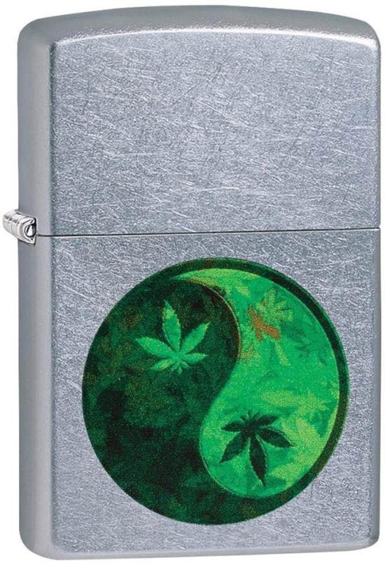 Zippo 5921 Cannabis Leaf Yin Yang lighter
