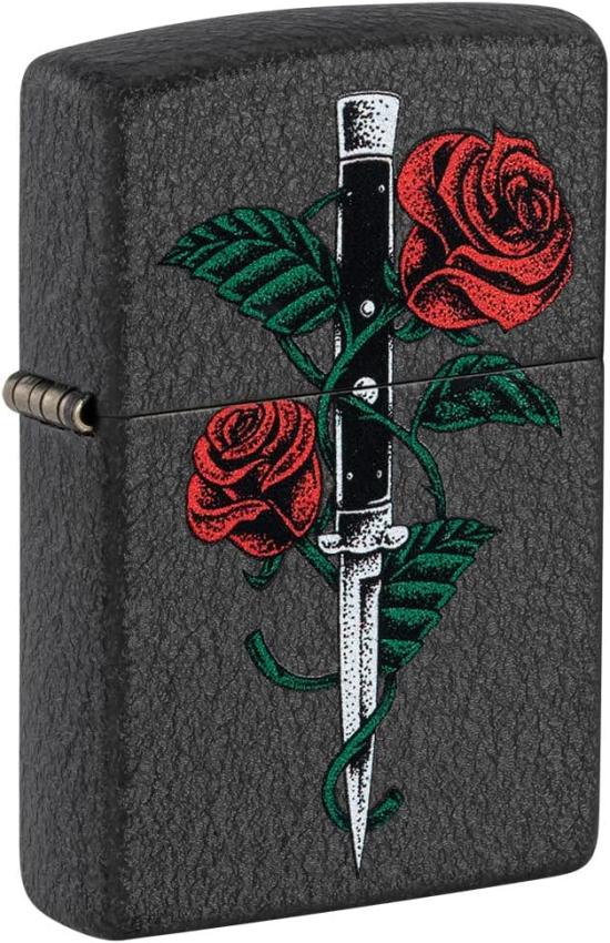  Zippo Rose Dagger Tattoo Design 49778 lighter
