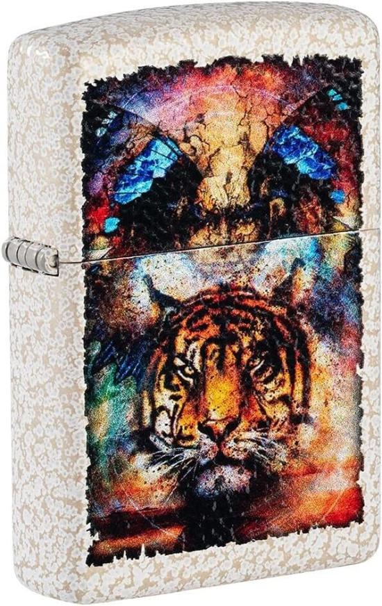  Zippo Psychedelic Tiger Design Mercury Glass 49579 lighter