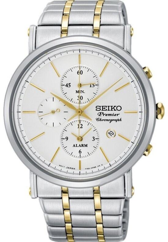  Seiko SNAF80P1 Premier Quartz Chronograph Alarm watch