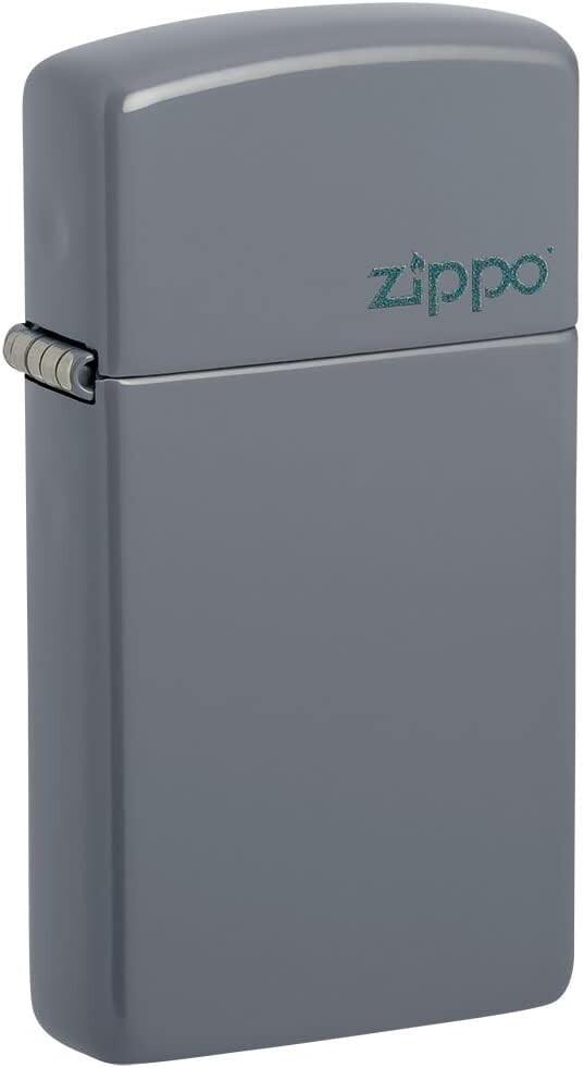  Zippo Slim Flat Grey Zippo Logo 49527ZL lighter