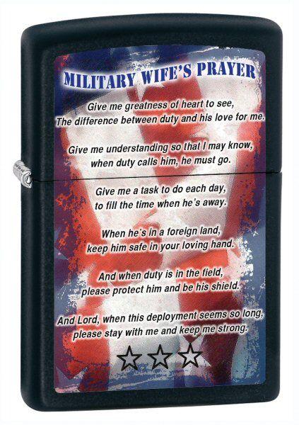 Zippo Military Wife Prayer 26418 lighter
