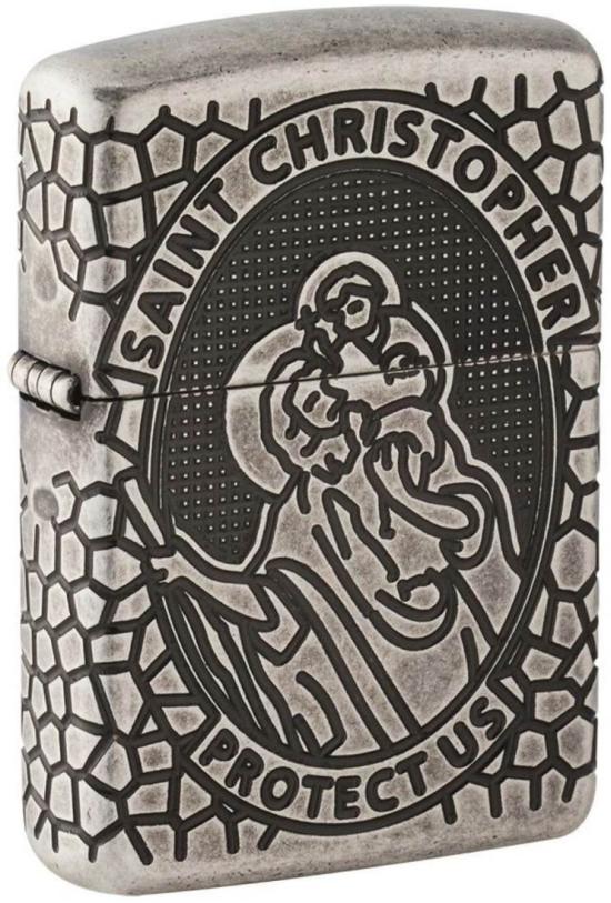  Zippo St. Christopher Medal Design 49160 lighter