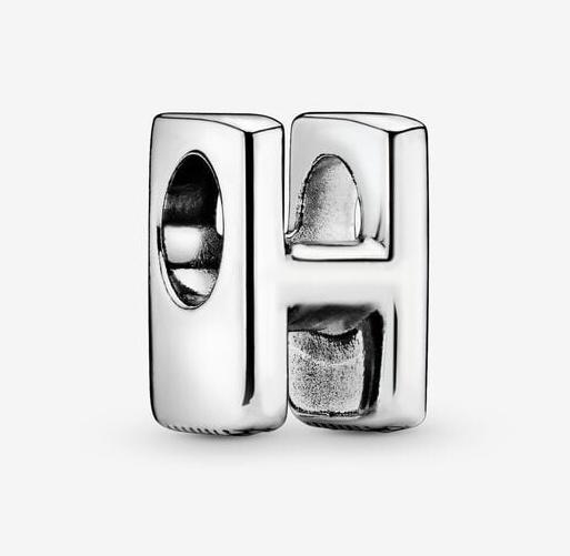  Letter H Alphabet Charm 797462 beads