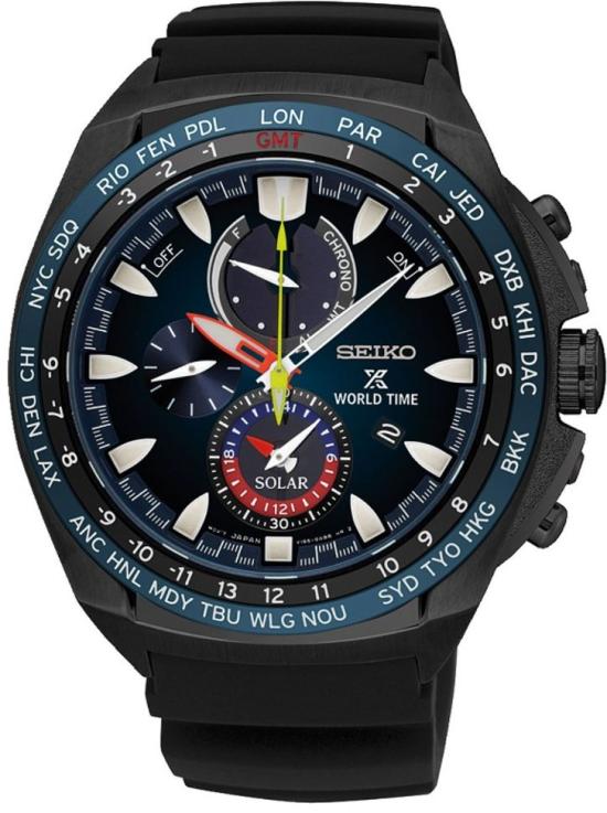  Seiko SSC551P1 Prospex World Time Chronograph watch