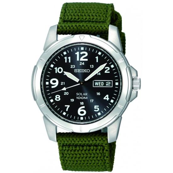Seiko SNE095P2 Solar Military watch