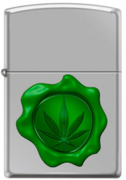  Zippo Wax Seal Cannabis Leaf 4352 lighter