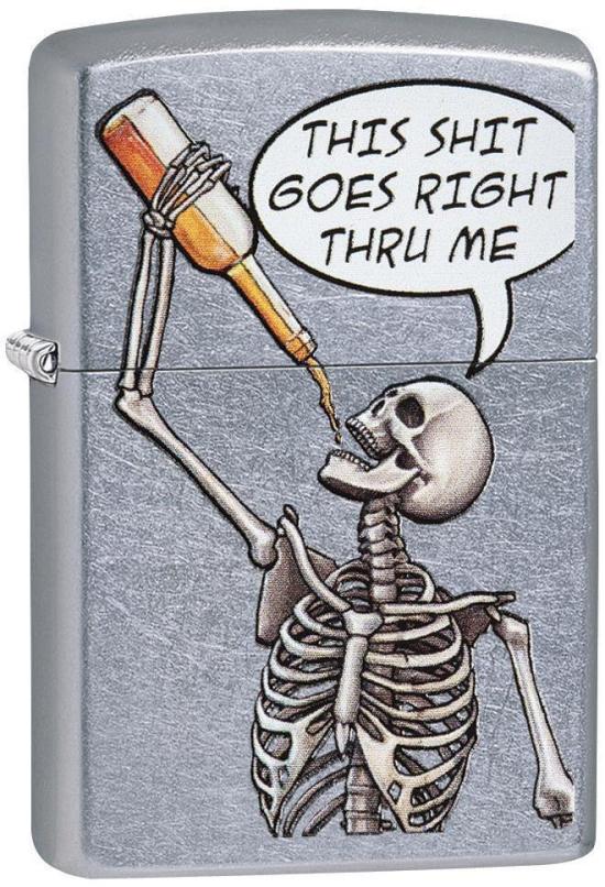  Zippo Drinking Skeleton 29613 lighter