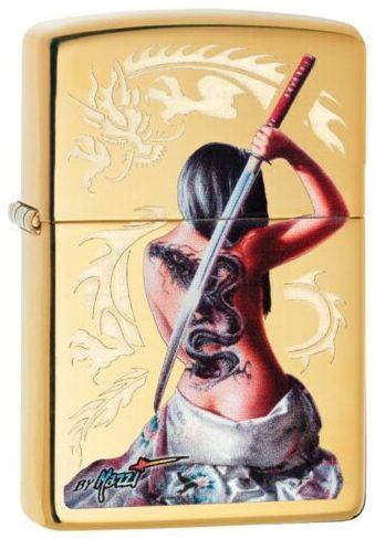  Zippo Mazzi Dragon Girl Sword 29668 lighter