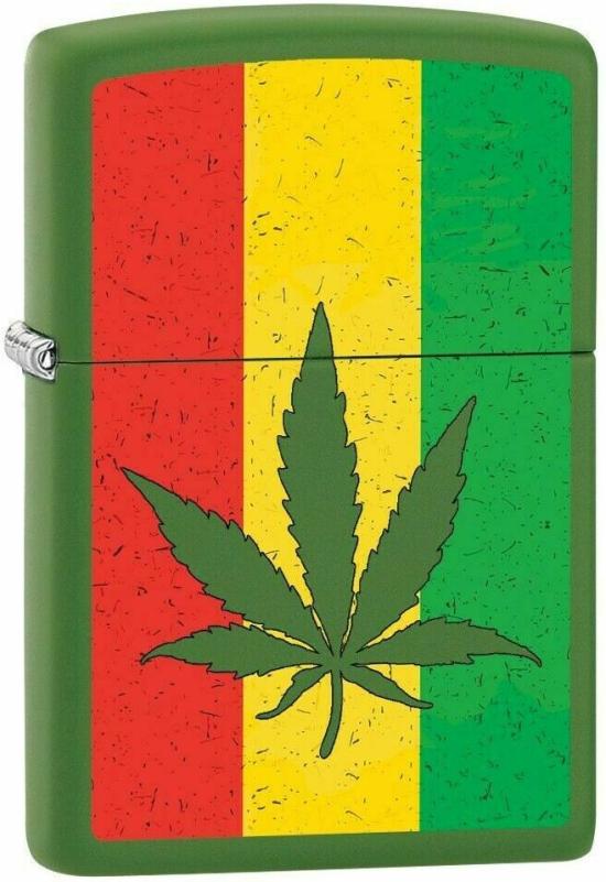  Zippo Cannabis Leaf Rastafarian 8971 lighter
