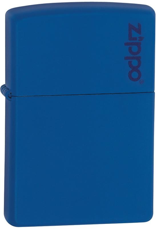 Zippo Royal Blue Matte Logo Zippo 229ZL lighter