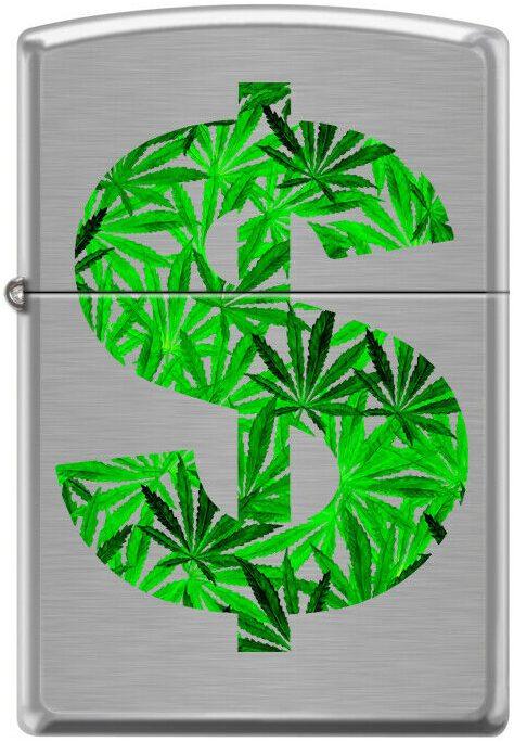 Zippo Cannabis Leaf Dollar 7811 lighter