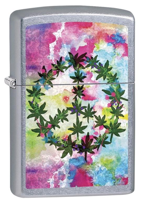  Zippo Cannabis Leaf and Peace 6687 lighter