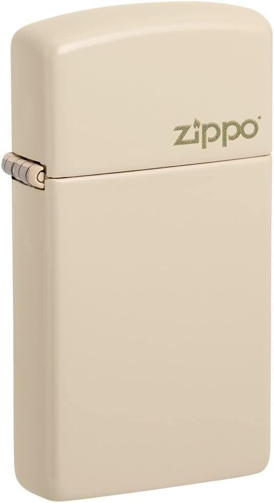  Zippo Slim Flat Sand Zippo Logo 49528ZL lighter