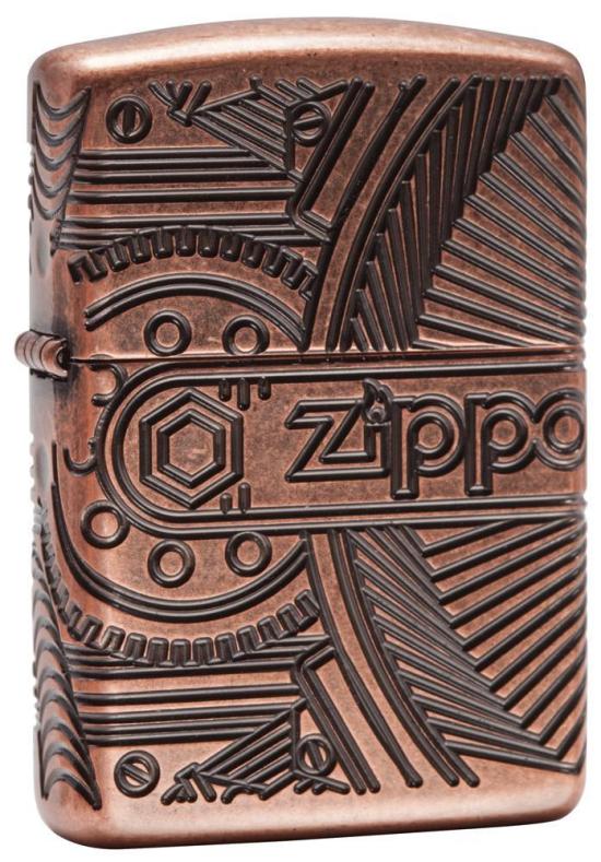 Zippo 29523 Gear Antique Copper Armor lighter