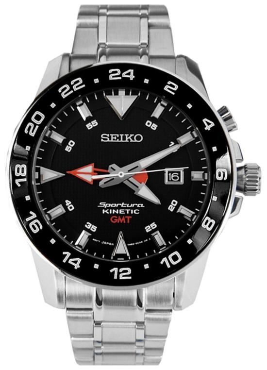  Seiko SUN015P1 Sportura GMT Kinetic  watch