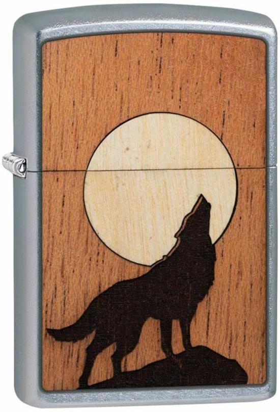  Zippo Woodchuck Howling Wolf 49043 lighter