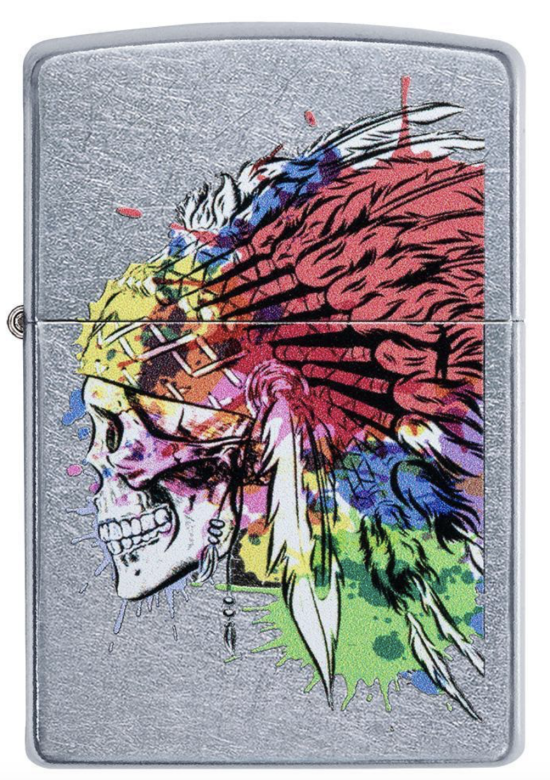  Zippo Skull With Headdress 49111 lighter
