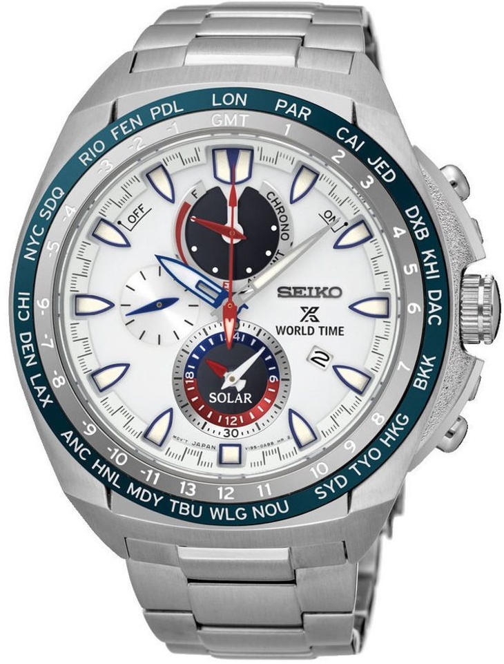 Seiko SSC485P1 Prospex Solar Chronograph World Time watch iWatchery